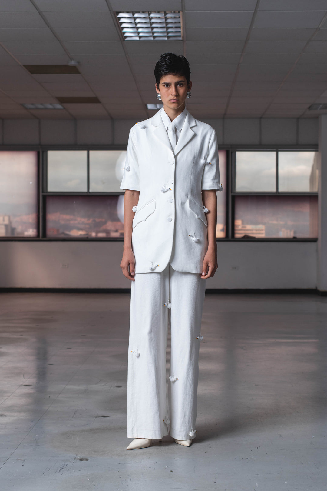 LADY D TIE IVORY