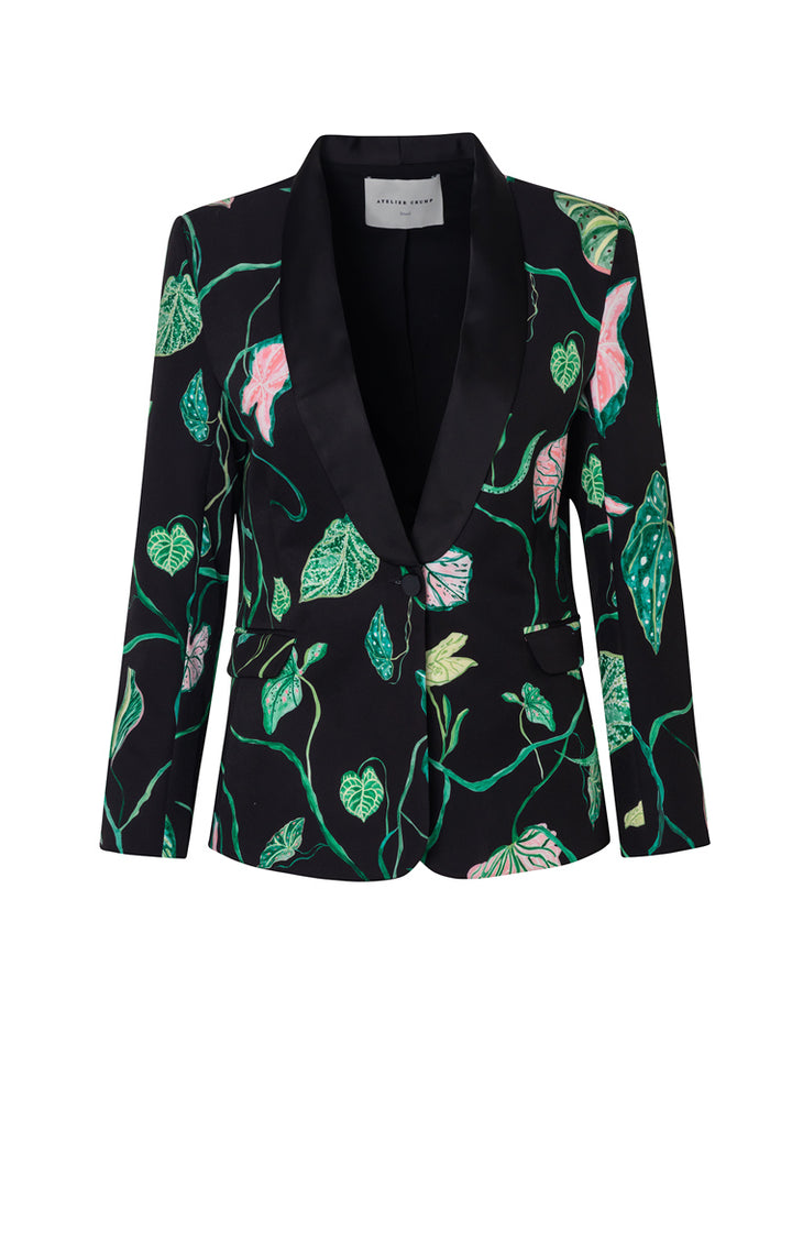 Blazer Smoking Jardín Negro