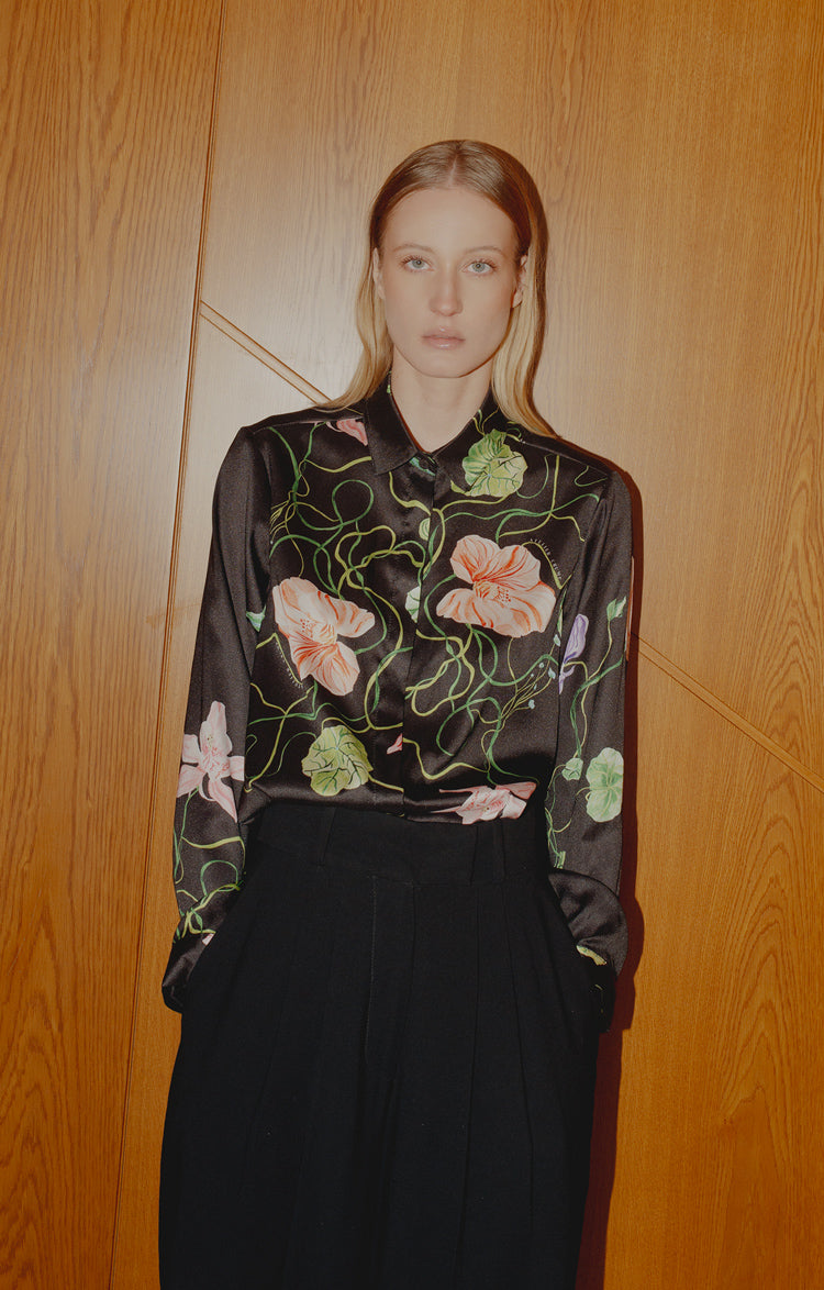 Black Flora Classic Shirt