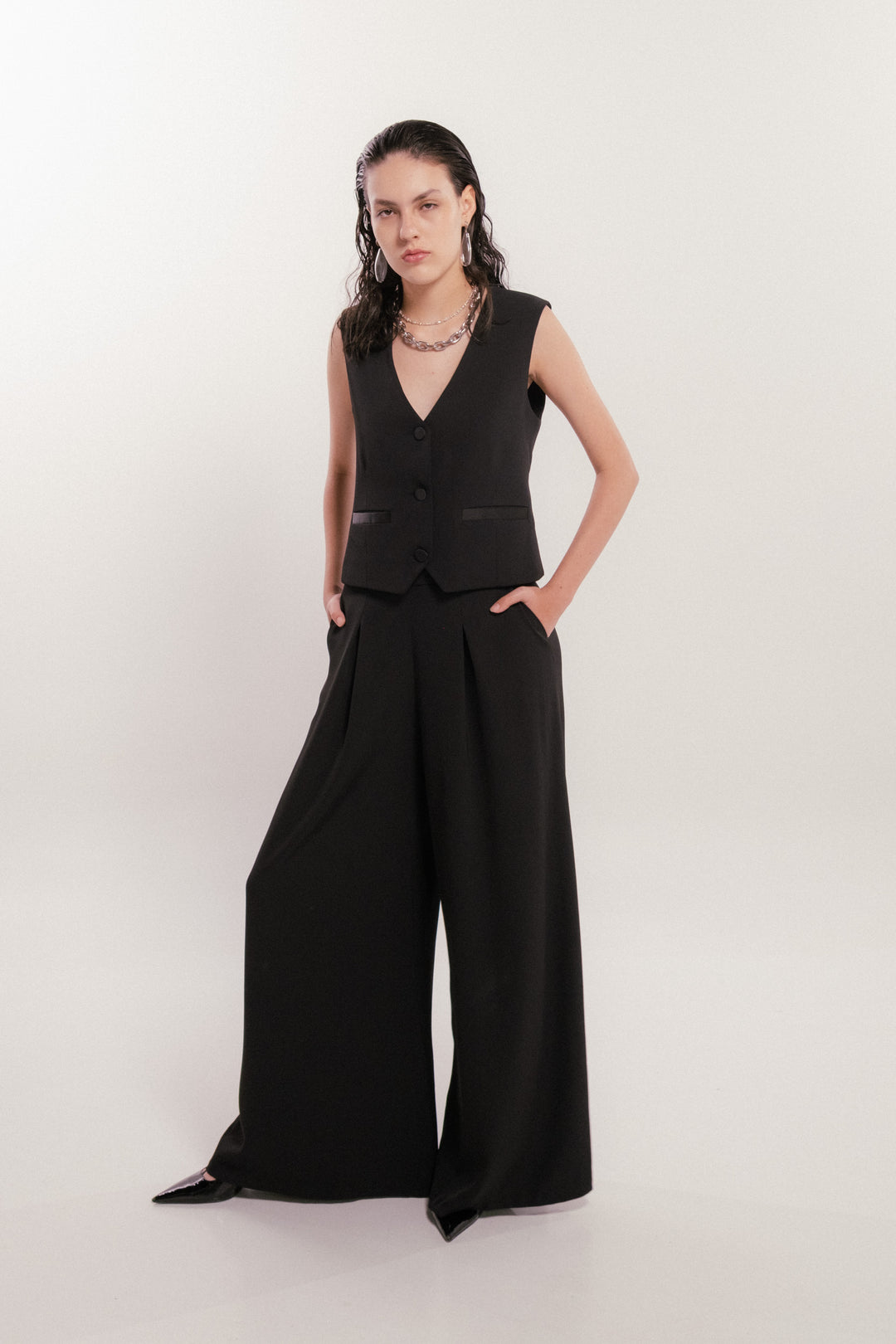 Chaleco Tuxedo Negro