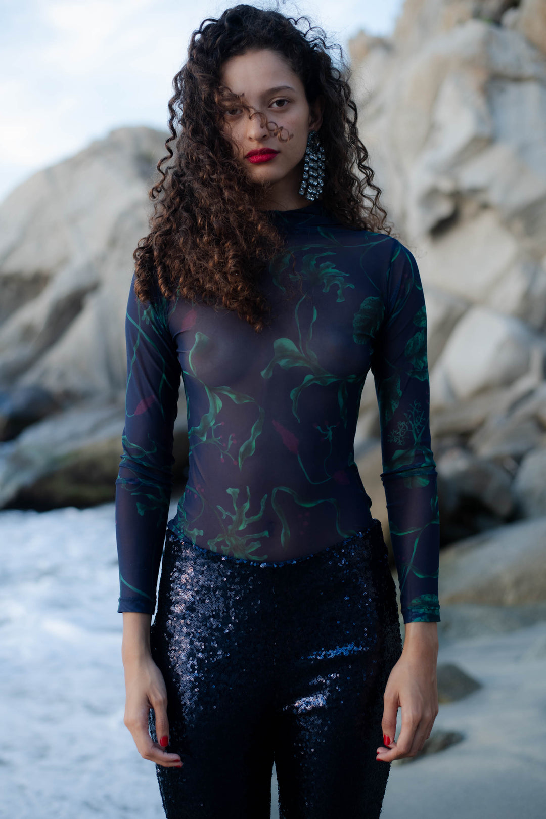 JARDÍN DE MAR TOP / NAVY