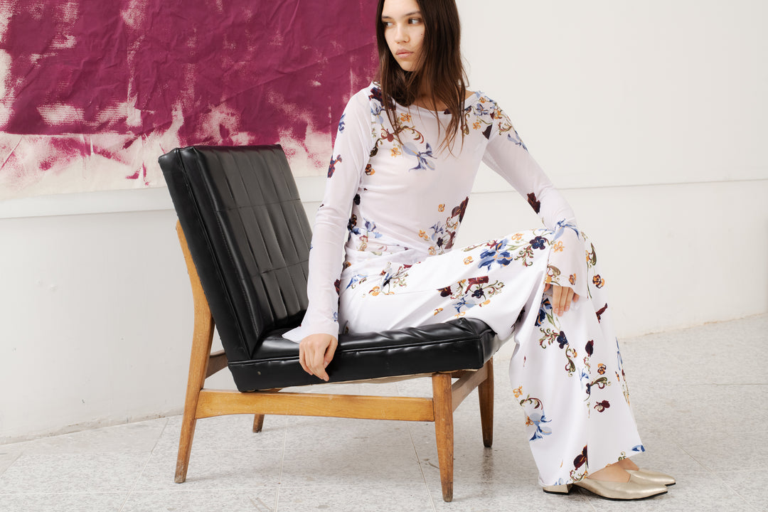 White Iris Medusa Top