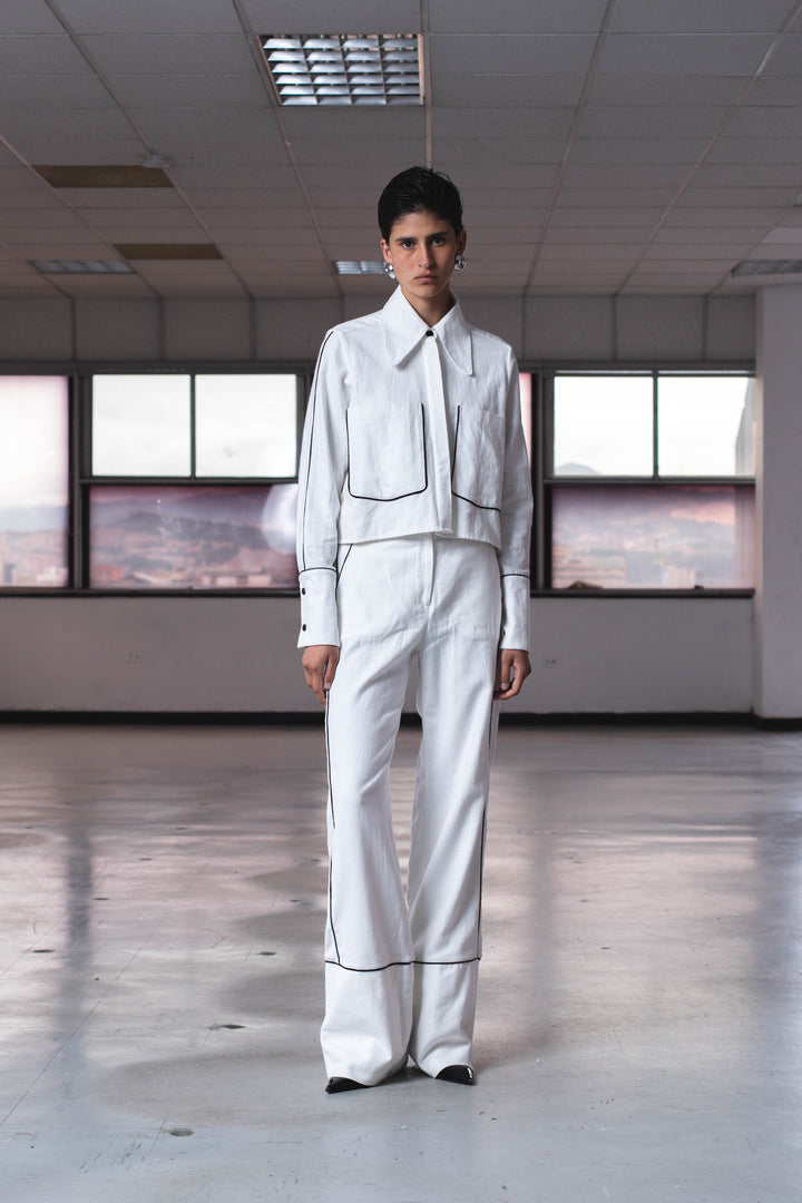 PANTALON ROSETTA IVORY - BLACK